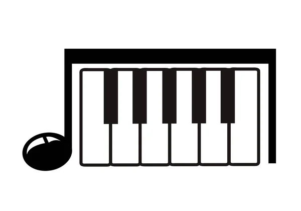 Piano Icon Design Isoliert Auf Weißem Hintergrund — Stockvektor