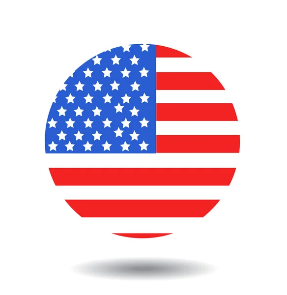 Vereinigte Staaten Von Amerika Flagge Isolierten Vektor — Stockvektor