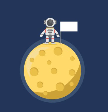 astronot vektör illüstrasyon tasarımı