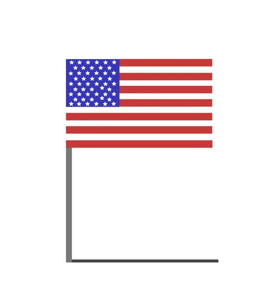 Verenigde Staten Van Amerika Vlag Geïsoleerde Vector — Stockvector
