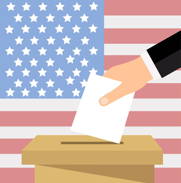 Вектор голосования избирателей, идущих в урну для голосования