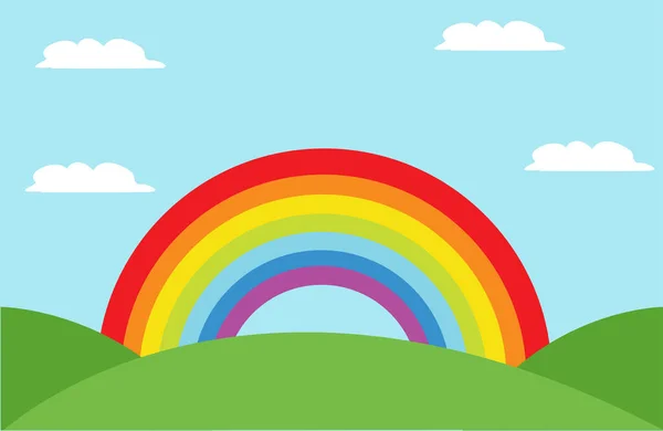 Colorful Rainbow Template Vetor Illustration — 图库矢量图片