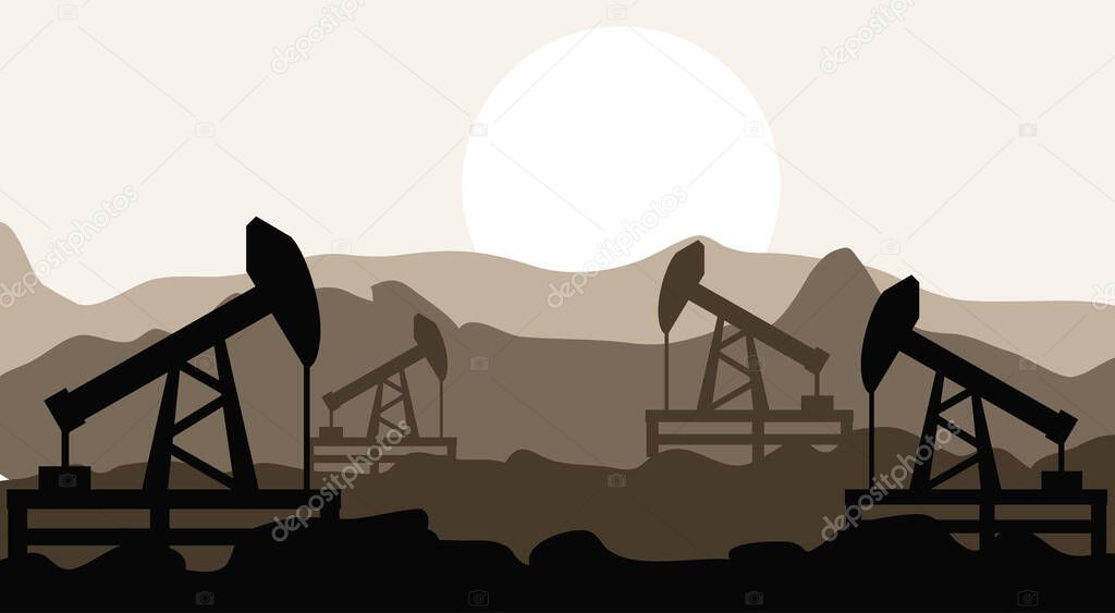 Oil pump icon vector illustration