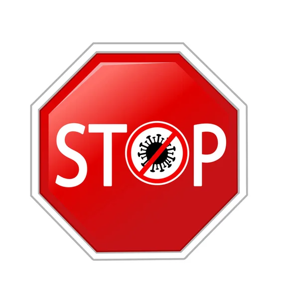 Stop Coronavirus Icon Vector — Stok Vektör