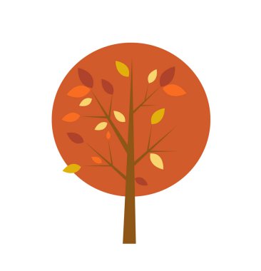Sonbahar ağacı vektör illüstrasyonu