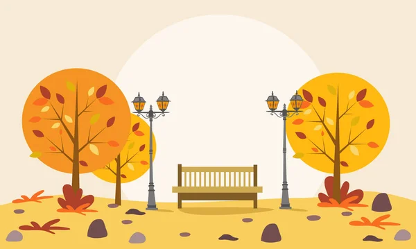 Outono Árvores Vetor Ilustração — Vetor de Stock