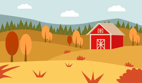 秋の木々 のベクトル イラスト — ストックベクタ