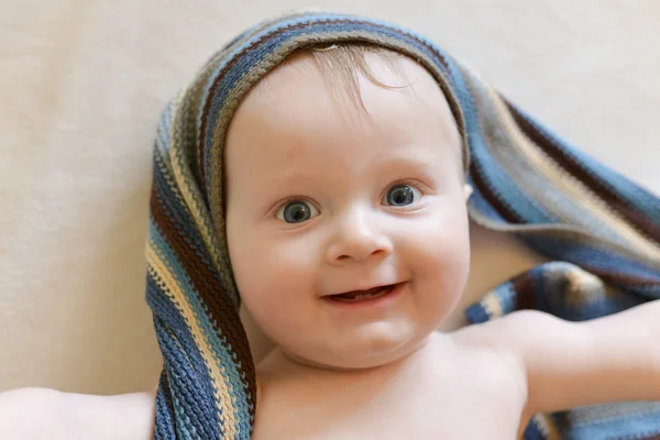 Portrait of a seven month old baby boy — Stock Photo, Image