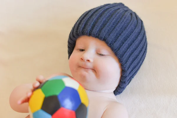 Portrait of a seven month old baby boy — Stock Photo, Image