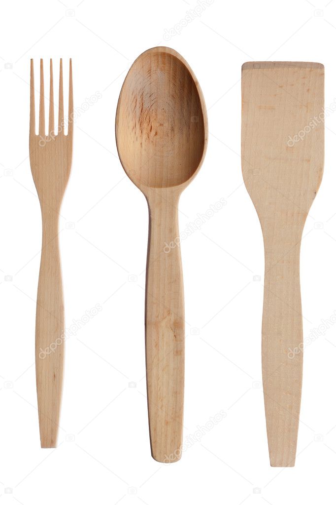 Wooden spoon,fork, shovel