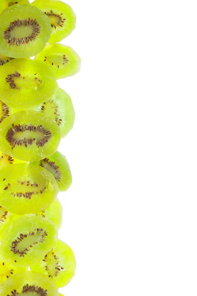 Gedroogde kiwi, geïsoleerd op witte achtergrond — Stockfoto
