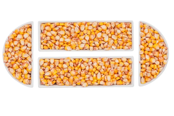 Maïs in de keramische kom — Stockfoto