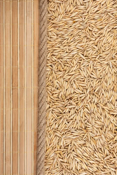 Oat, mat and rope for the menu — Stock Photo, Image