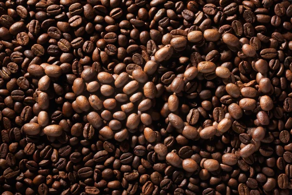 I love coffee. Shapes made from coffee beans. — Stock Photo, Image