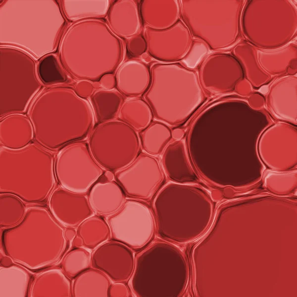 Bright Red Dense Bubbles Background — Stockfoto