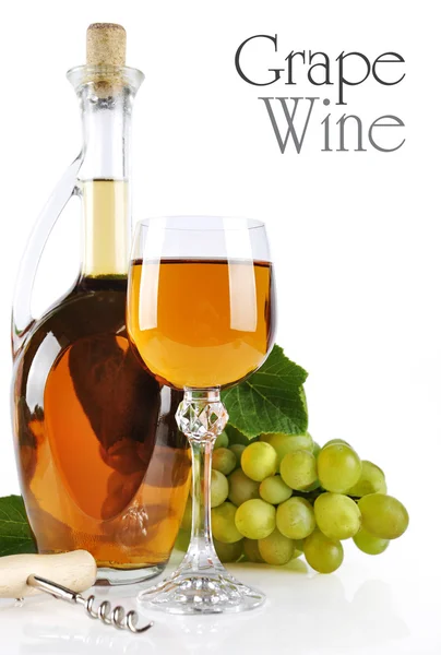 Glass and bottle of wine — Stock Photo, Image