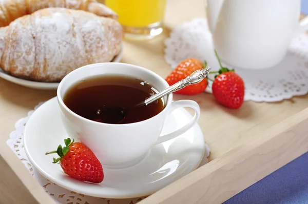 Breakfast with tea — Stock Photo, Image