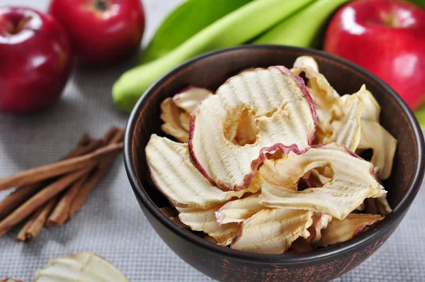 Chips de manzanas secas — Foto de Stock