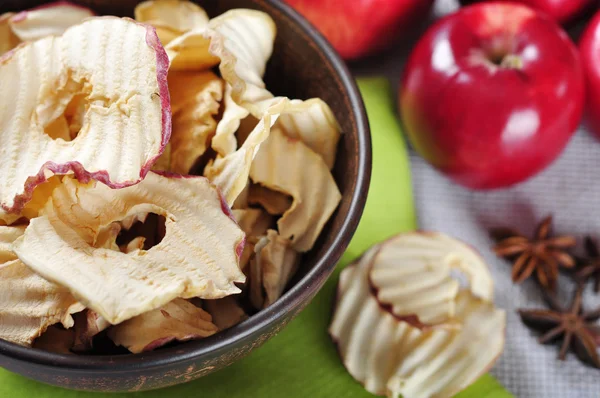 Getrocknete Äpfel Chips — Stockfoto