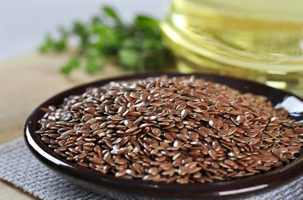 Flax seeds closeup — Stock Photo, Image