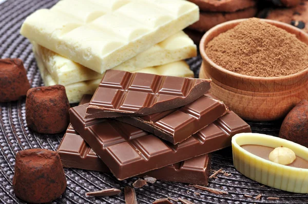 Different kind of Chocolate — Stock Photo, Image