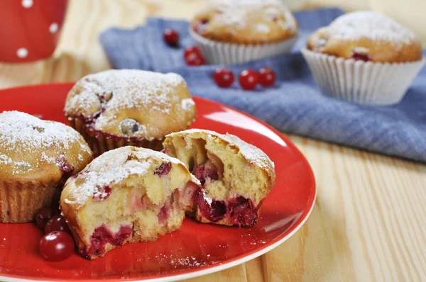 Brusinky muffins — Stock fotografie