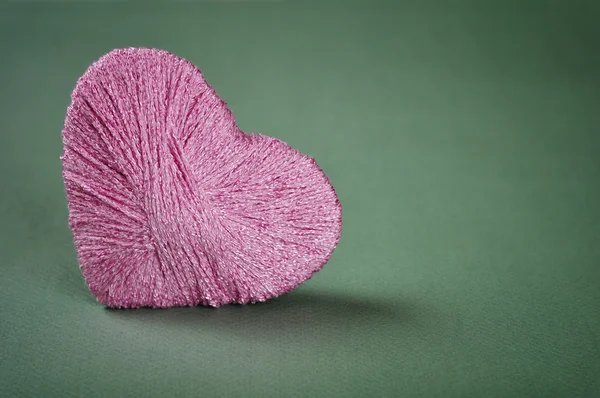 Heart made from yarn — Stock Photo, Image