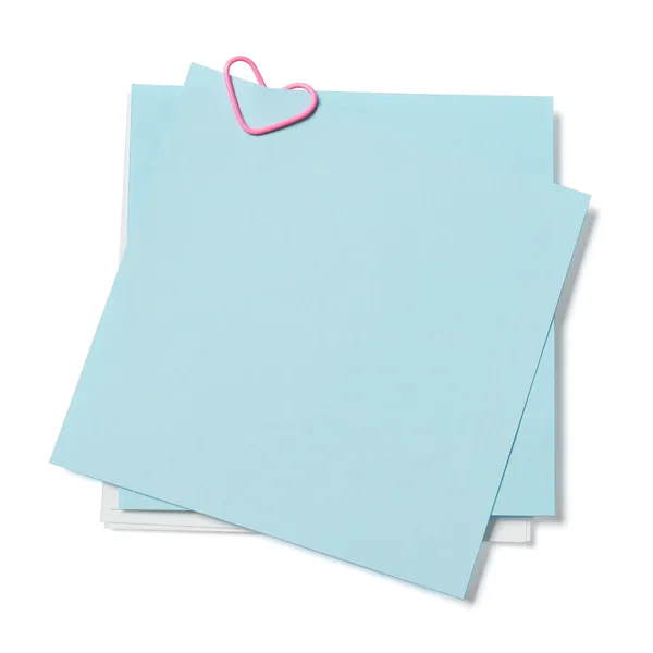 Blue and white sticky notes — Stock Photo, Image