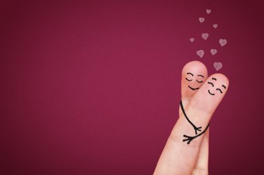 Fingers in love. clipart
