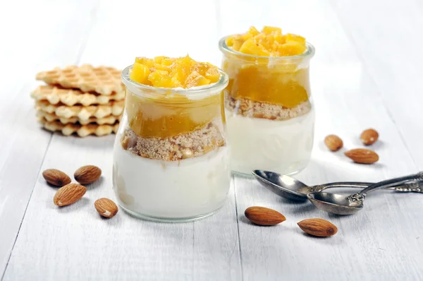 Fruit dessert with mango — Stock Photo, Image