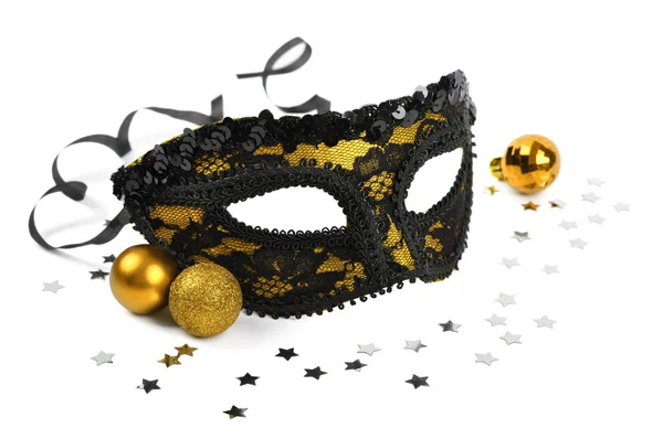 Faschingsgoldene Maske — Stockfoto