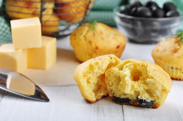 Muffin al formaggio fatti in casa — Foto Stock