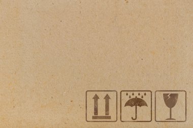 brown cardboard texture with icons clipart