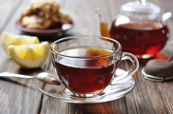 Chá e bolachas — Fotografia de Stock