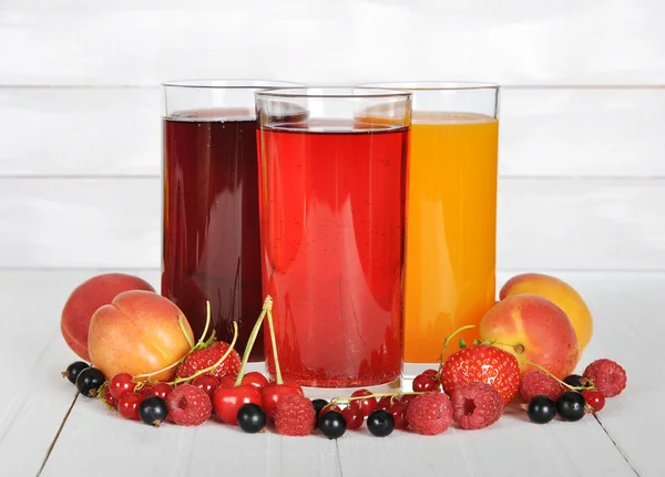 Berry juice in glasses