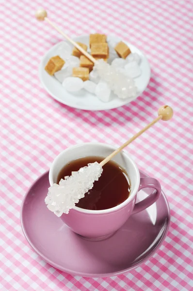 Cup with tea and lemon — Stock Photo, Image