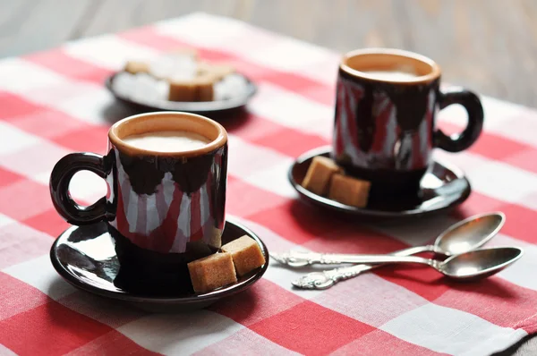 Two cups of espresso — Stock Photo, Image