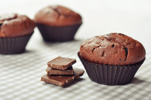 Muffins de chocolate — Fotografia de Stock