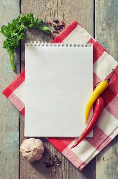 Blank recipe book — Stock Photo, Image