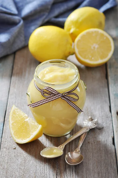 Citronový krém do sklenic — Stock fotografie