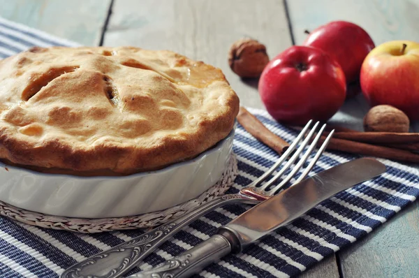 Pie apel buatan sendiri — Stok Foto