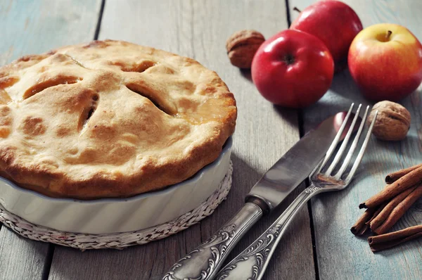 Pie apel buatan sendiri — Stok Foto