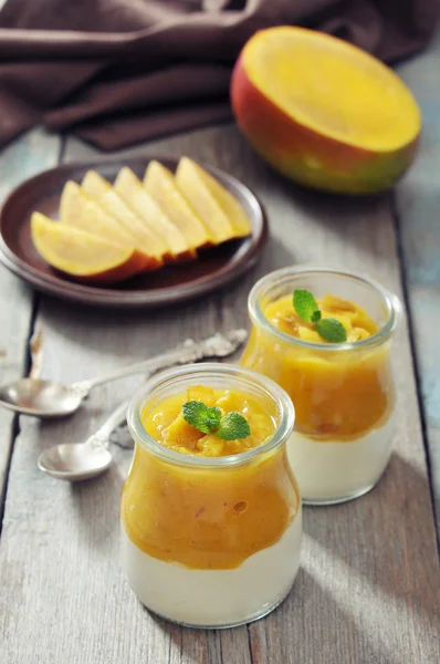 Yogur con mango —  Fotos de Stock