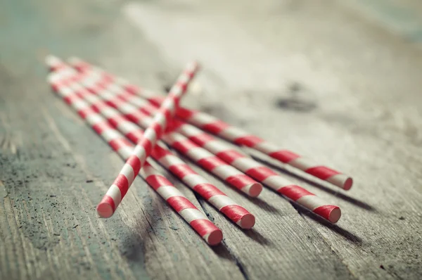 Striped straws — Stock Photo, Image