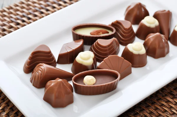 Bonbons au chocolat assortis — Photo