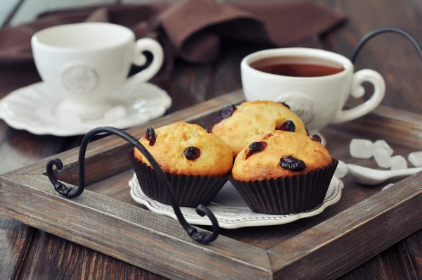 Muffins με αποξηραμένα κράνμπερι — Φωτογραφία Αρχείου