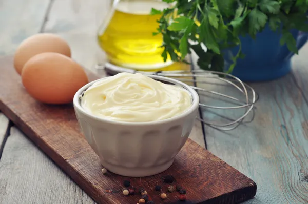 Homemade mayonnaise — Stock Photo, Image