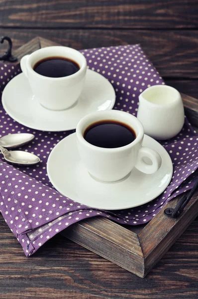 Coffee in cups — Stock Photo, Image