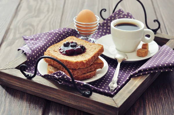 Breakfast with toast — Stock Photo, Image