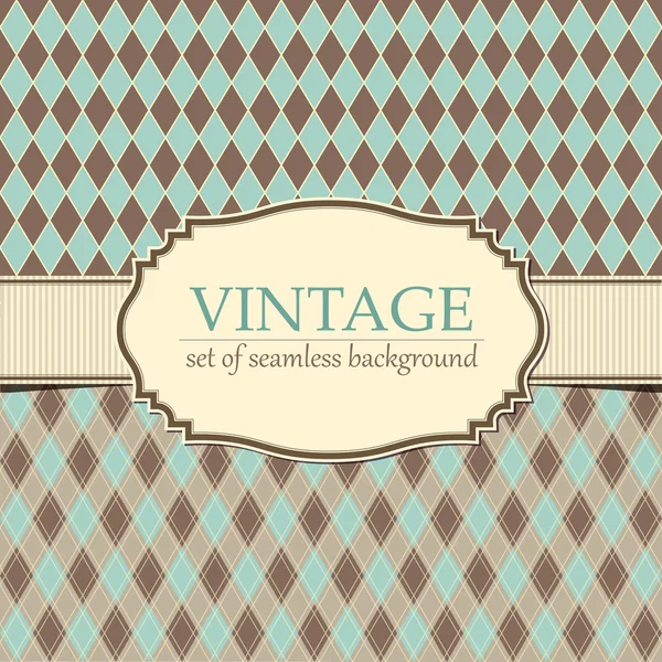 Vintage seamless patterns — Stock Vector